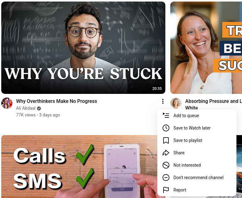 Posnetek zaslona, ​​ki prikazuje, kam kopirati URL videoposnetka YouTube